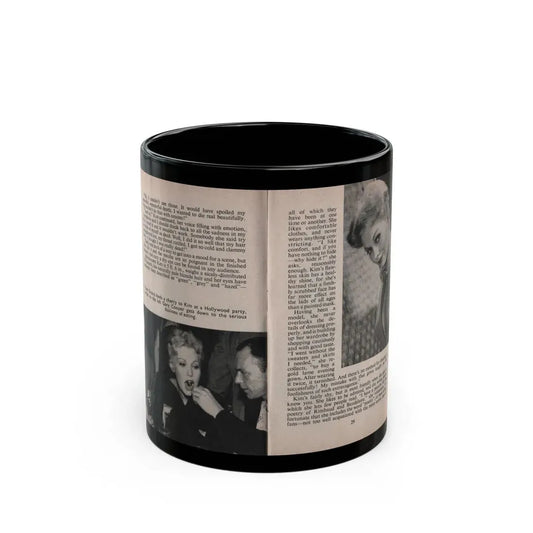 Kim Novak #153 - Scanned Mag. 66 Photos (Vintage Female Icon) Black Coffee Mug 11oz - Go Mug Yourself