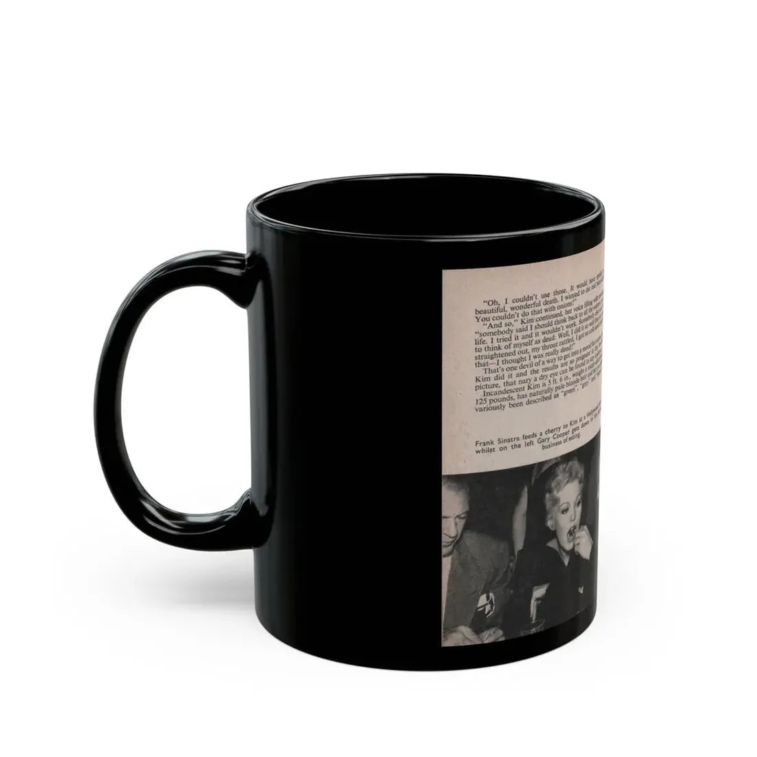 Kim Novak #153 - Scanned Mag. 66 Photos (Vintage Female Icon) Black Coffee Mug - Go Mug Yourself