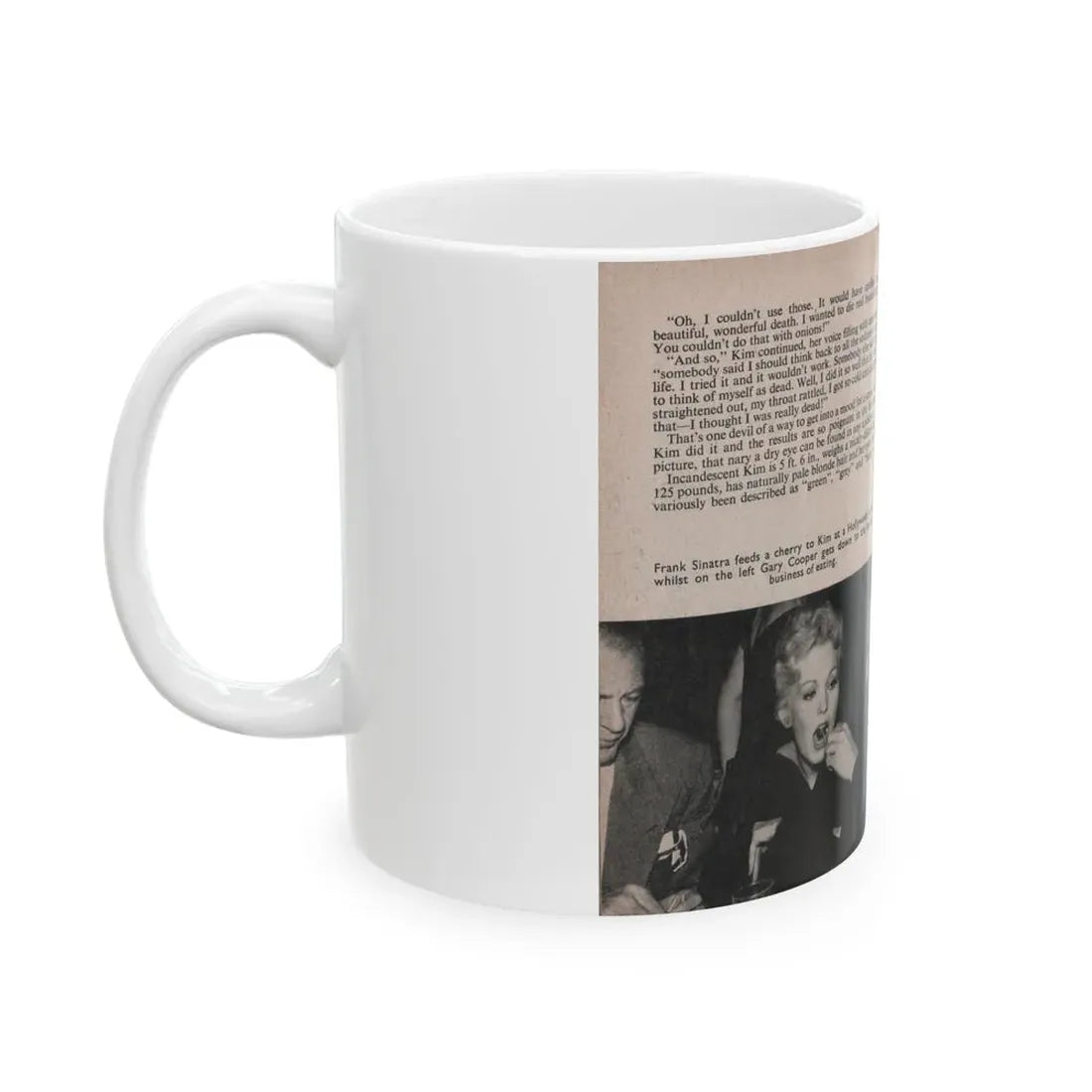 Kim Novak #153 - Scanned Mag. 66 Photos (Vintage Female Icon) White Coffee Mug - Go Mug Yourself