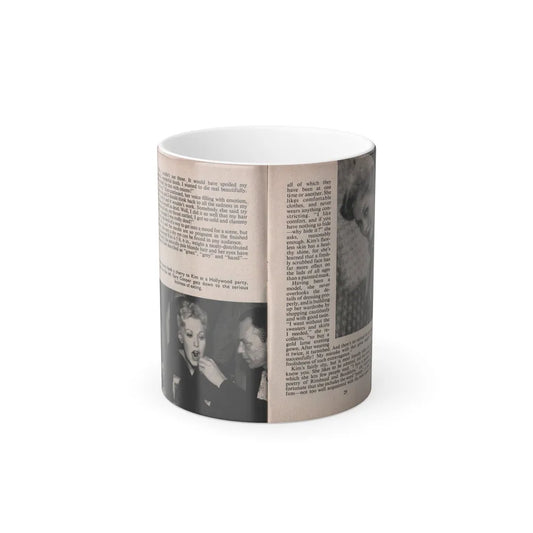 Kim Novak #153 - Scanned Mag. 66 Photos (Pages 26 & 27) (Vintage Female Icons) Color Changing Mug 11oz-11oz-Go Mug Yourself