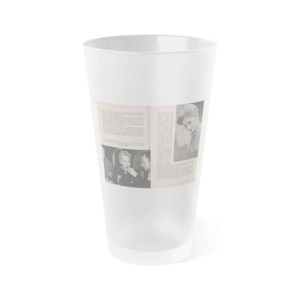 Kim Novak #153 - Scanned Mag. 66 Photos (Vintage Female Icon) Frosted Pint Glass 16oz-16oz-Frosted-Go Mug Yourself