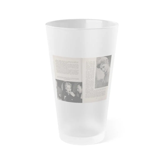 Kim Novak #153 - Scanned Mag. 66 Photos (Vintage Female Icon) Frosted Pint Glass 16oz-16oz-Frosted-Go Mug Yourself