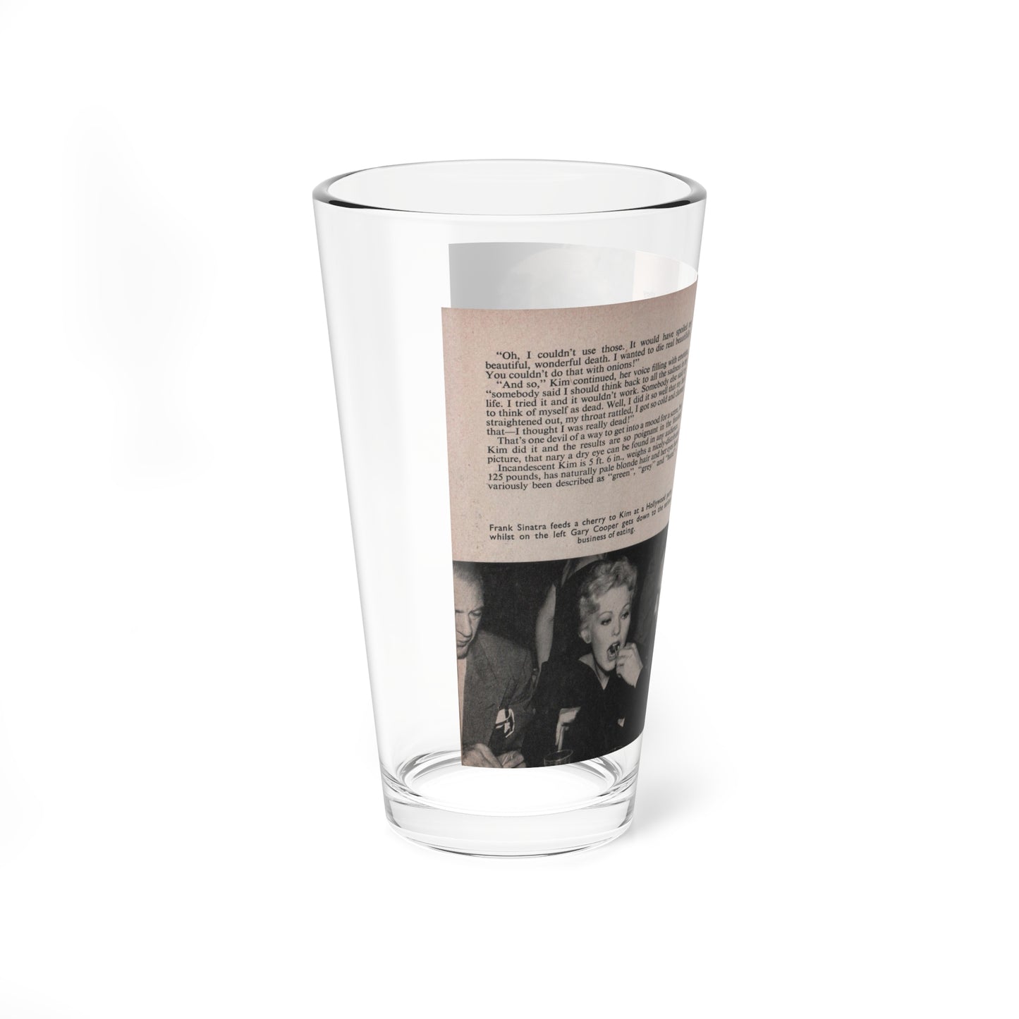 Kim Novak #153 - Scanned Mag. 66 Photos (Vintage Female Icon) Pint Glass 16oz-Go Mug Yourself
