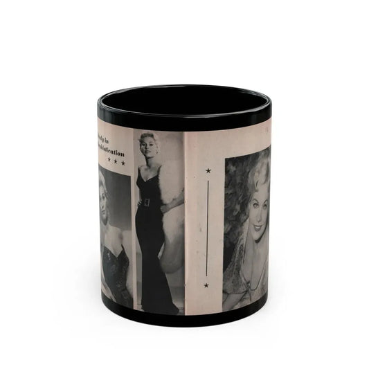 Kim Novak #154 - Scanned Mag. 66 Photos (Vintage Female Icon) Black Coffee Mug 11oz - Go Mug Yourself