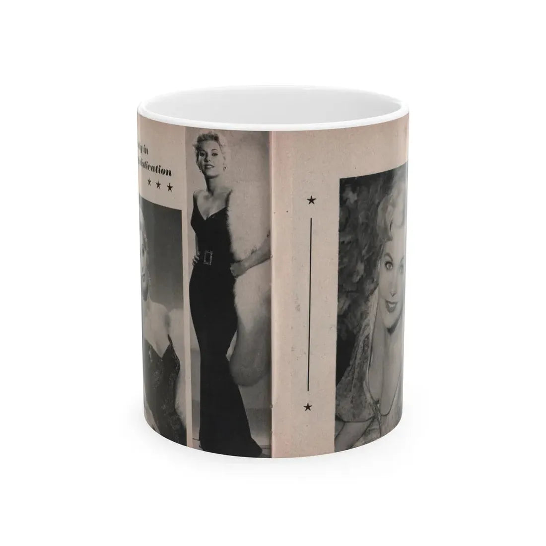 Kim Novak #154 - Scanned Mag. 66 Photos (Vintage Female Icon) White Coffee Mug 11oz - Go Mug Yourself