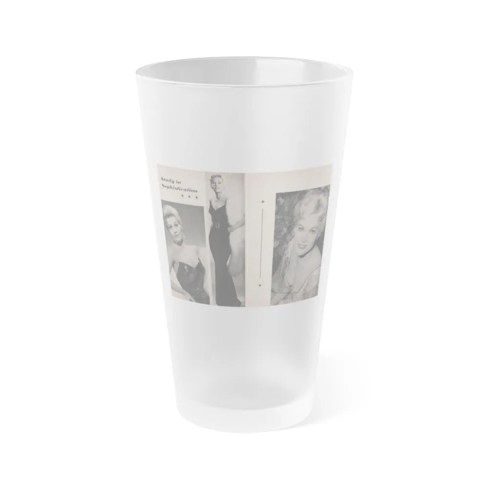 Kim Novak #154 - Scanned Mag. 66 Photos (Vintage Female Icon) Frosted Pint Glass 16oz-16oz-Frosted-Go Mug Yourself