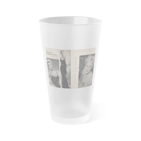 Kim Novak #154 - Scanned Mag. 66 Photos (Vintage Female Icon) Frosted Pint Glass 16oz-16oz-Frosted-Go Mug Yourself