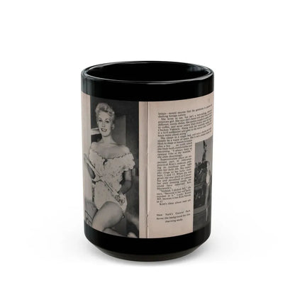 Kim Novak #155 - Scanned Mag. 66 Photos (Vintage Female Icon) Black Coffee Mug 15oz - Go Mug Yourself