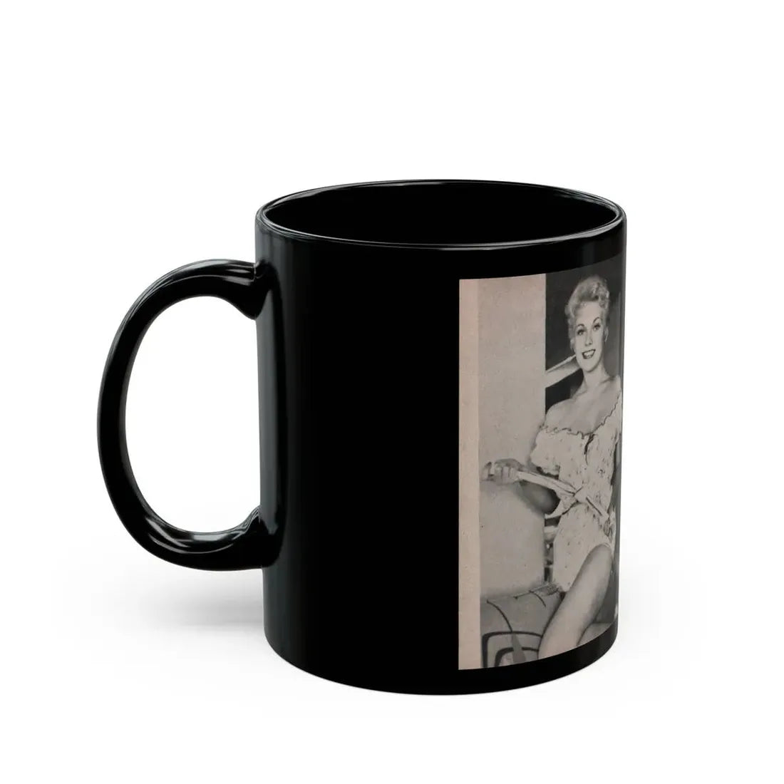 Kim Novak #155 - Scanned Mag. 66 Photos (Vintage Female Icon) Black Coffee Mug - Go Mug Yourself