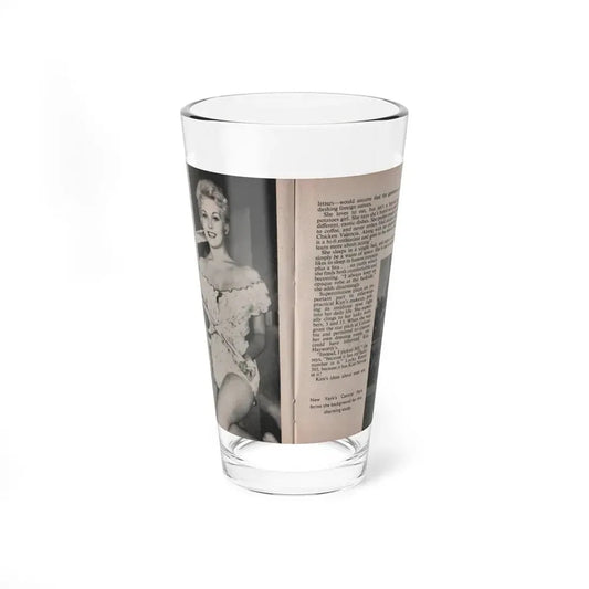 Kim Novak #155 - Scanned Mag. 66 Photos (Vintage Female Icon) Pint Glass 16oz 16oz - Go Mug Yourself