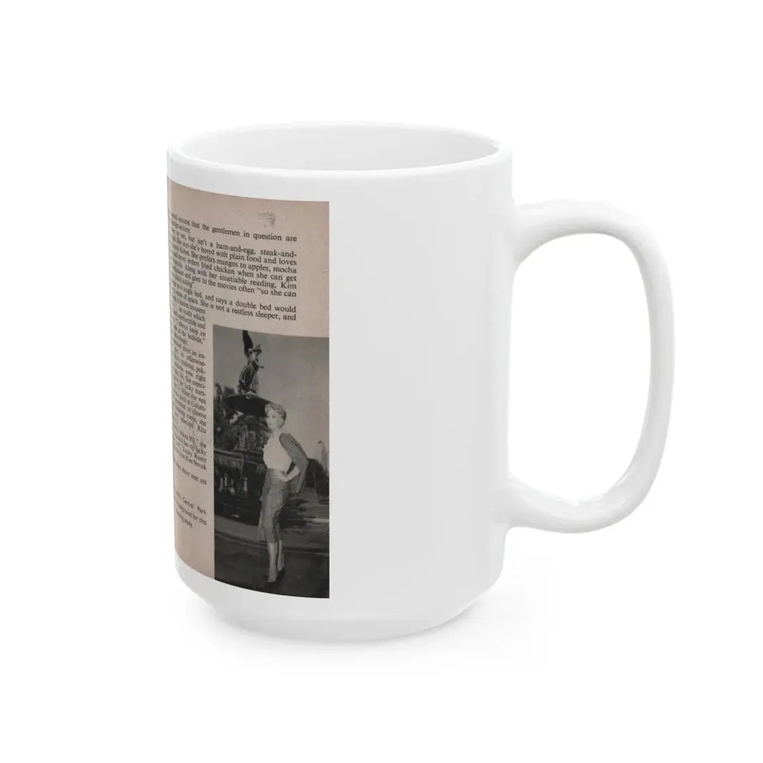 Kim Novak #155 - Scanned Mag. 66 Photos (Vintage Female Icon) White Coffee Mug - Go Mug Yourself