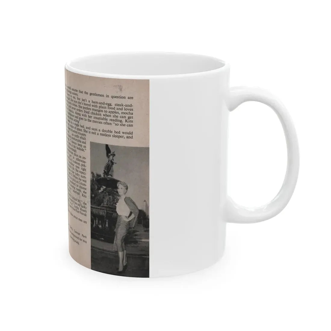 Kim Novak #155 - Scanned Mag. 66 Photos (Vintage Female Icon) White Coffee Mug - Go Mug Yourself
