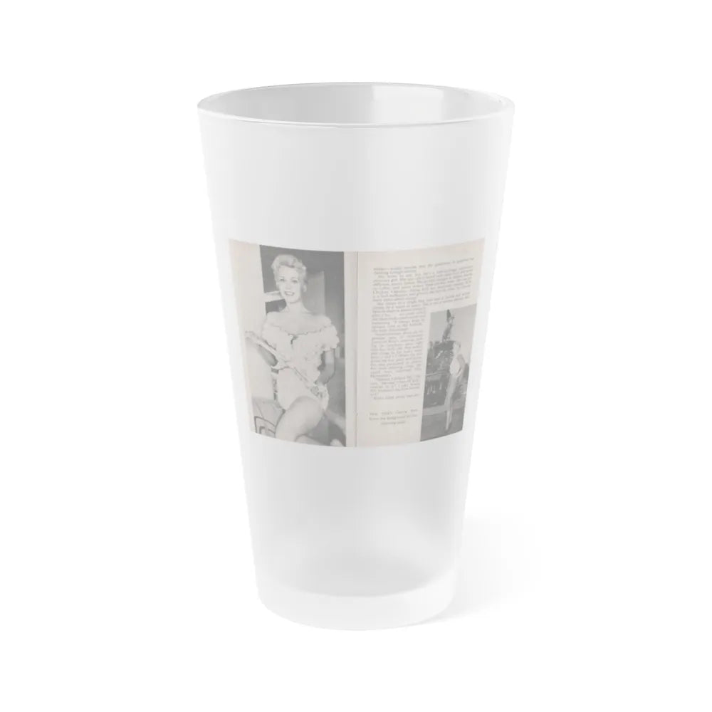 Kim Novak #155 - Scanned Mag. 66 Photos (Vintage Female Icon) Frosted Pint Glass 16oz-16oz-Frosted-Go Mug Yourself