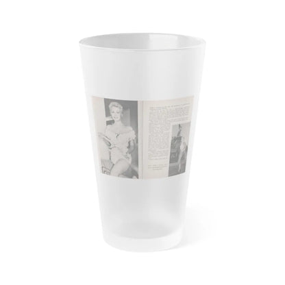 Kim Novak #155 - Scanned Mag. 66 Photos (Vintage Female Icon) Frosted Pint Glass 16oz-16oz-Frosted-Go Mug Yourself