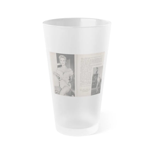 Kim Novak #155 - Scanned Mag. 66 Photos (Vintage Female Icon) Frosted Pint Glass 16oz-16oz-Frosted-Go Mug Yourself