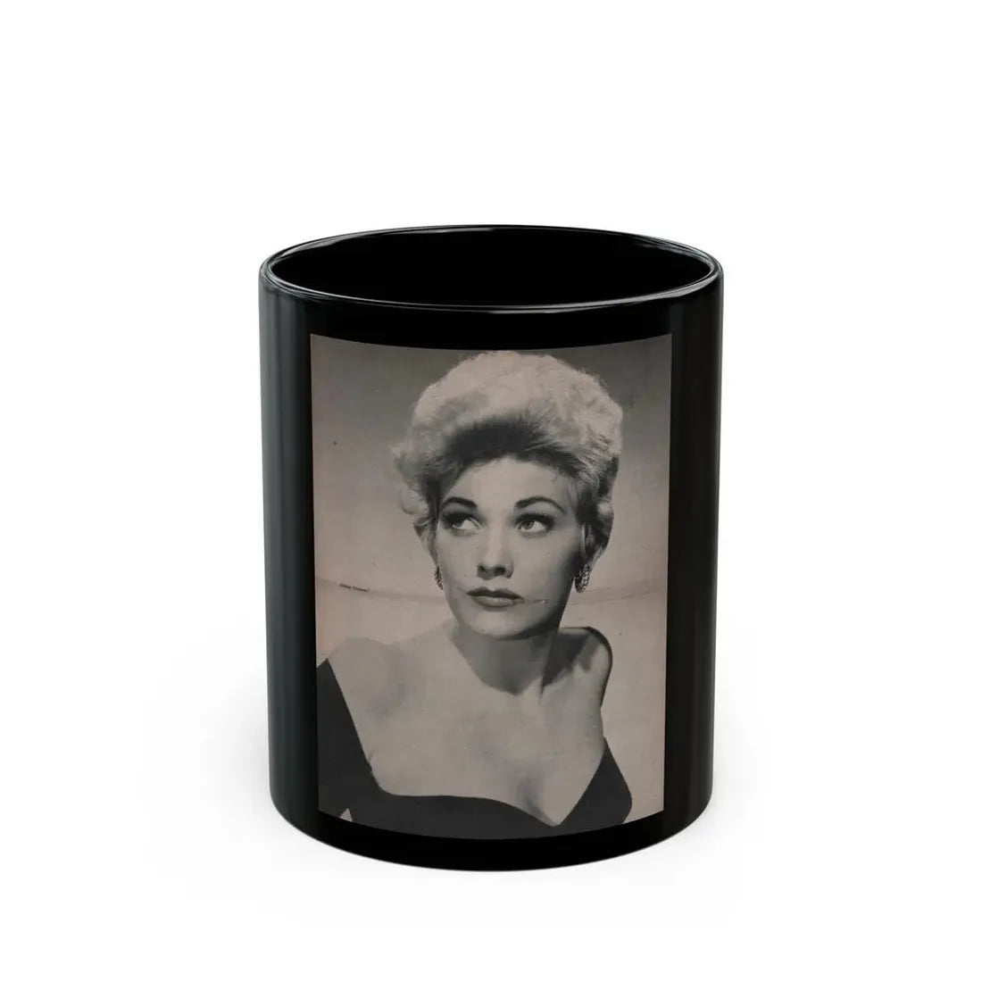 Kim Novak #156 - Scanned Mag. 66 Photos (Vintage Female Icon) Black Coffee Mug 11oz - Go Mug Yourself