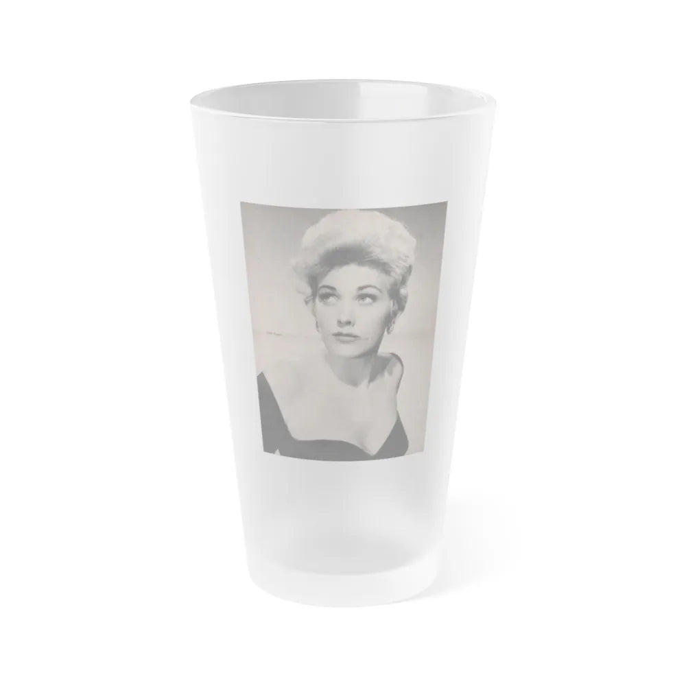 Kim Novak #156 - Scanned Mag. 66 Photos (Vintage Female Icon) Frosted Pint Glass 16oz-16oz-Frosted-Go Mug Yourself