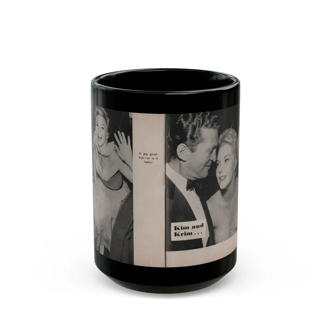 Kim Novak #157 - Scanned Mag. 66 Photos (Vintage Female Icon) Black Coffee Mug 15oz - Go Mug Yourself