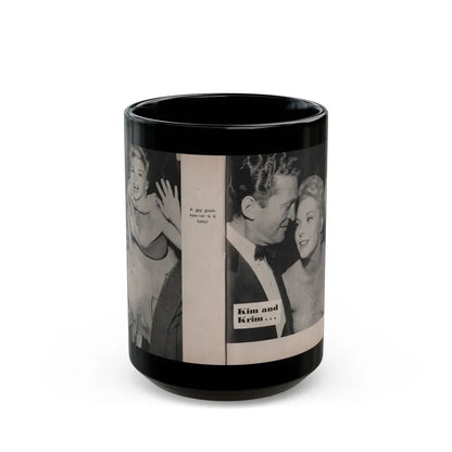 Kim Novak #157 - Scanned Mag. 66 Photos (Vintage Female Icon) Black Coffee Mug 15oz - Go Mug Yourself