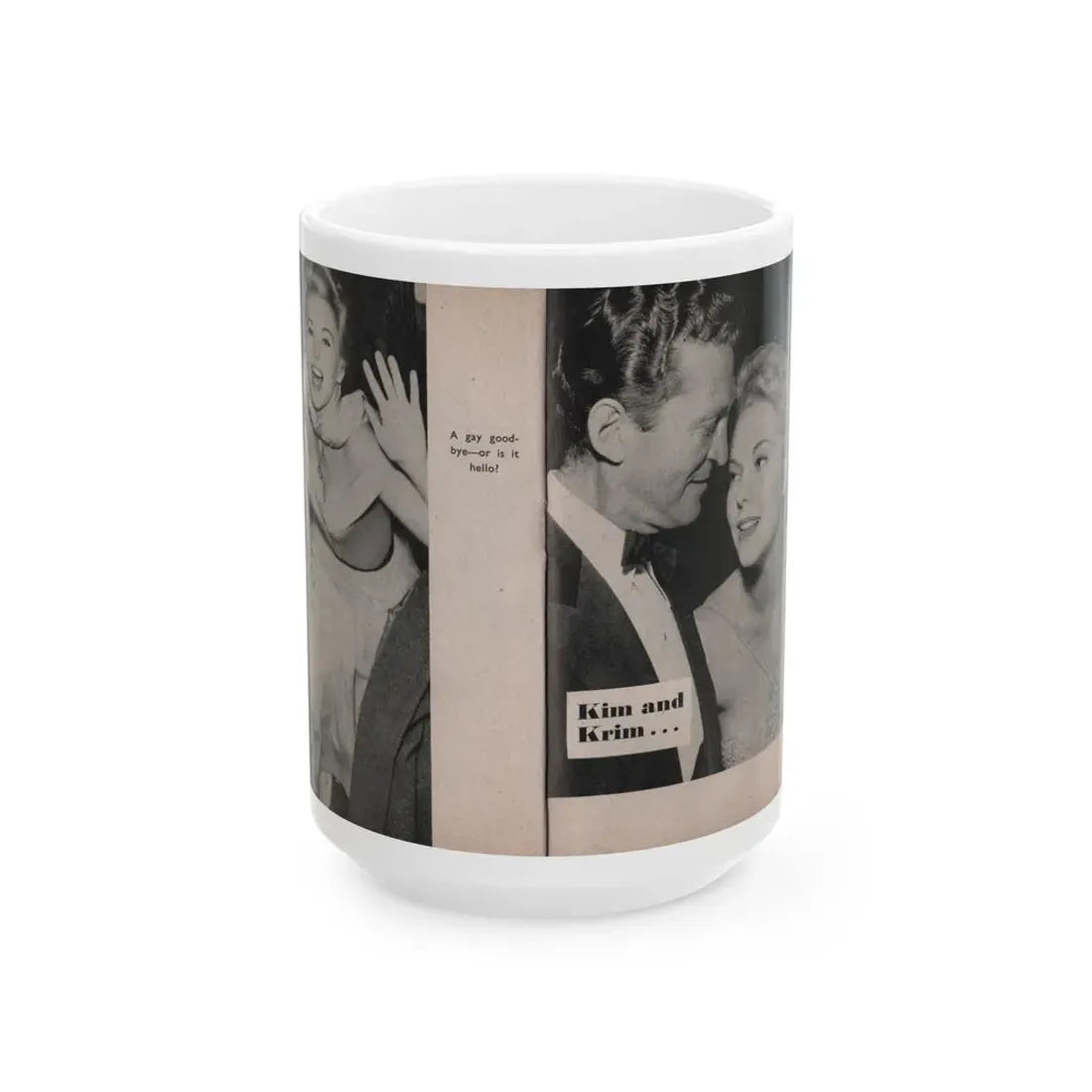Kim Novak #157 - Scanned Mag. 66 Photos (Vintage Female Icon) White Coffee Mug 15oz - Go Mug Yourself