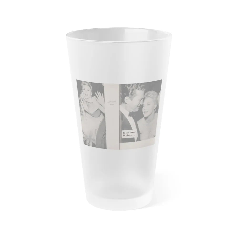 Kim Novak #157 - Scanned Mag. 66 Photos (Vintage Female Icon) Frosted Pint Glass 16oz-16oz-Frosted-Go Mug Yourself