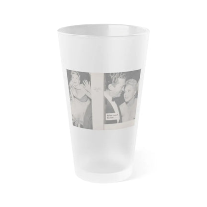 Kim Novak #157 - Scanned Mag. 66 Photos (Vintage Female Icon) Frosted Pint Glass 16oz-16oz-Frosted-Go Mug Yourself