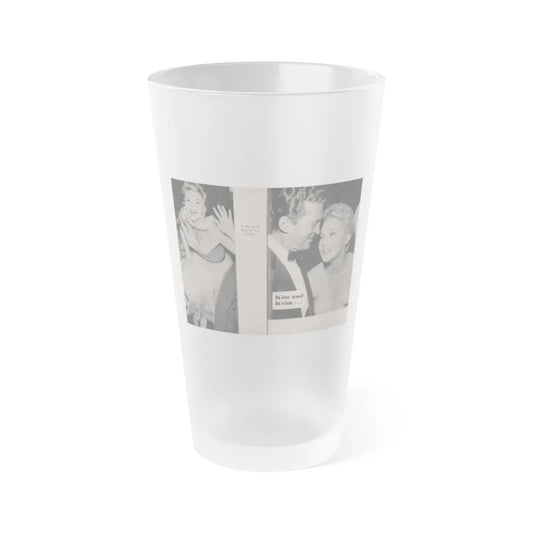 Kim Novak #157 - Scanned Mag. 66 Photos (Vintage Female Icon) Frosted Pint Glass 16oz-16oz-Frosted-Go Mug Yourself