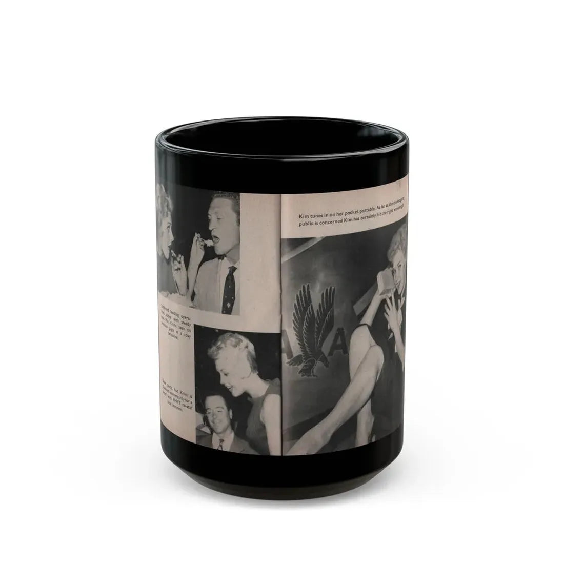Kim Novak #158 - Scanned Mag. 66 Photos (Vintage Female Icon) Black Coffee Mug 15oz - Go Mug Yourself