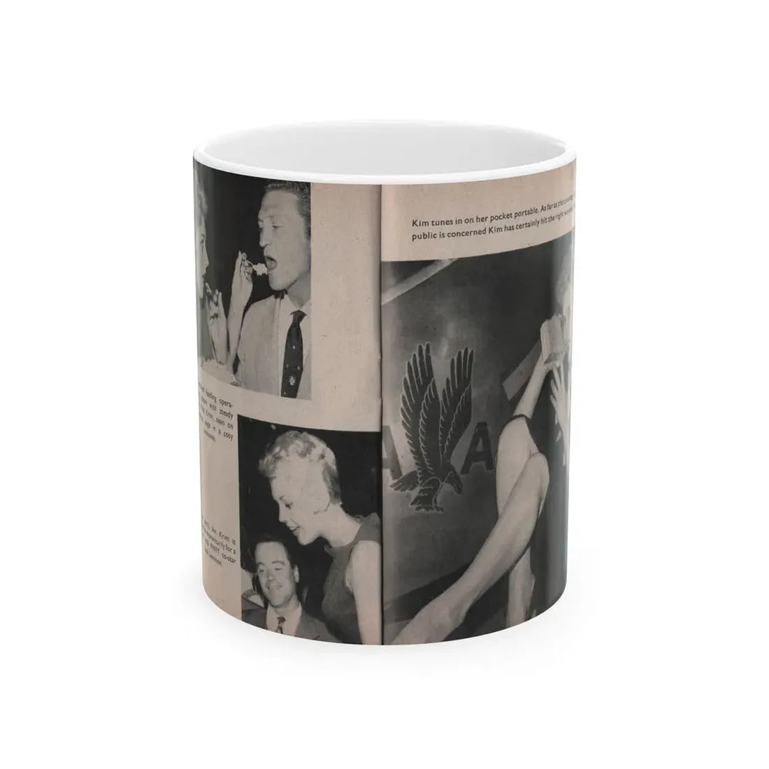 Kim Novak #158 - Scanned Mag. 66 Photos (Vintage Female Icon) White Coffee Mug 11oz - Go Mug Yourself