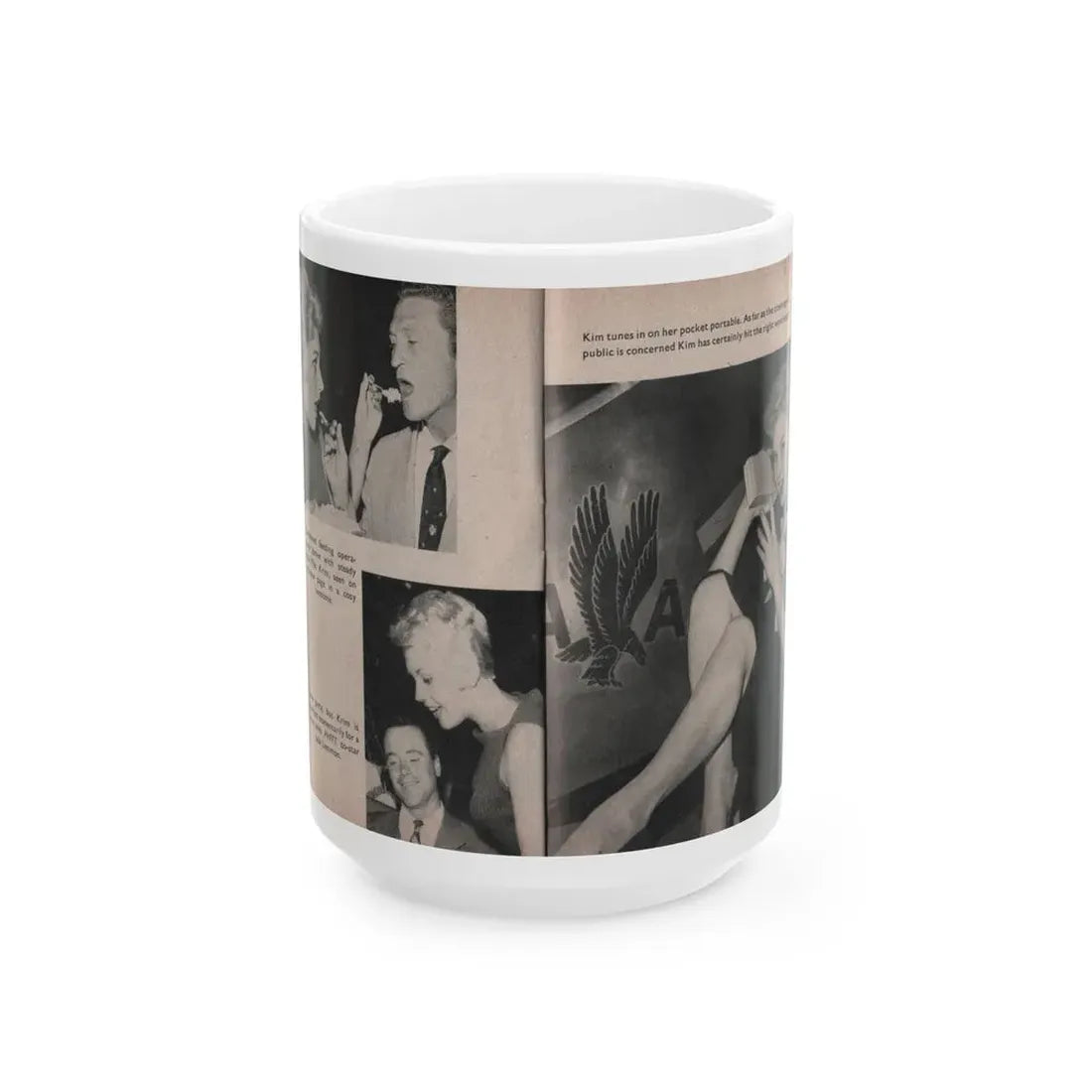 Kim Novak #158 - Scanned Mag. 66 Photos (Vintage Female Icon) White Coffee Mug 15oz - Go Mug Yourself