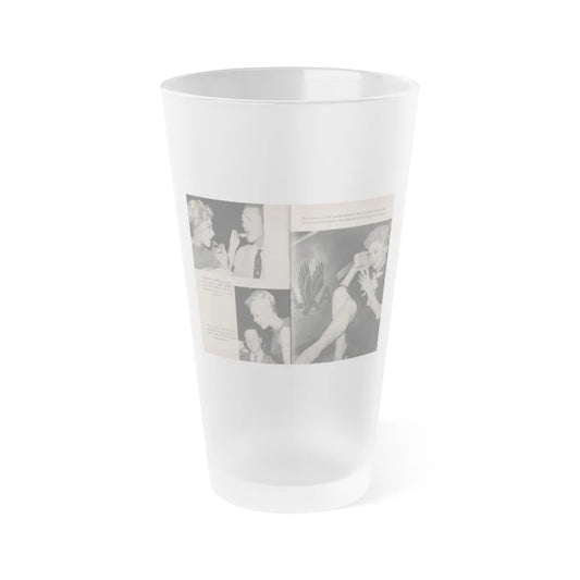 Kim Novak #158 - Scanned Mag. 66 Photos (Vintage Female Icon) Frosted Pint Glass 16oz-16oz-Frosted-Go Mug Yourself