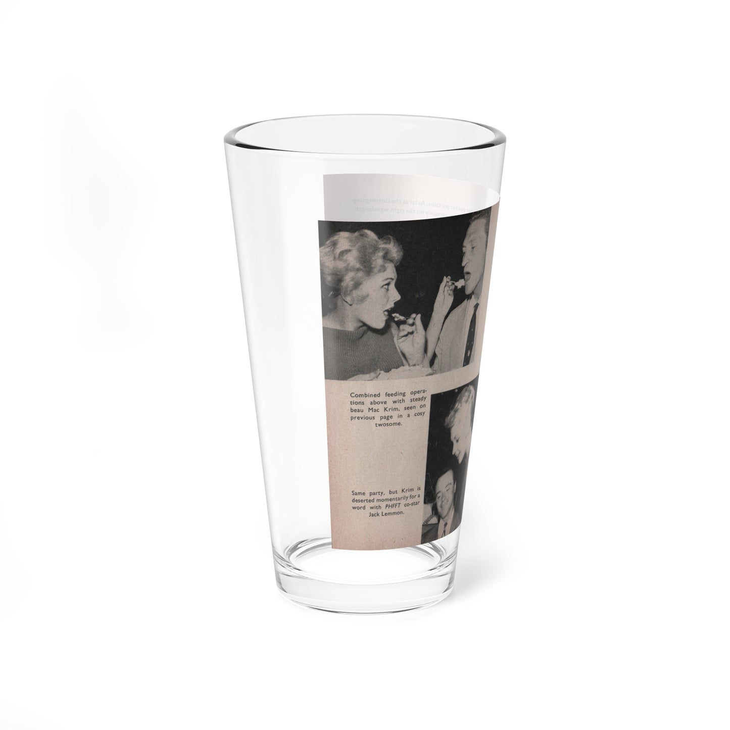 Kim Novak #158 - Scanned Mag. 66 Photos (Vintage Female Icon) Pint Glass 16oz-Go Mug Yourself
