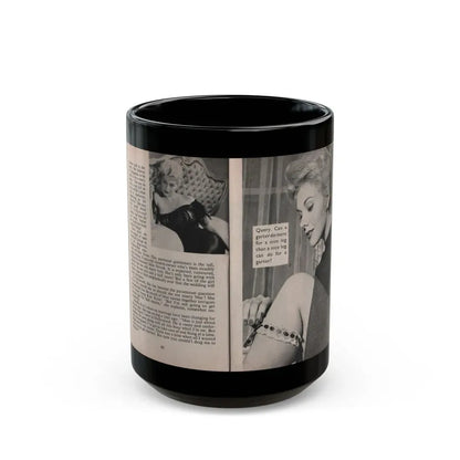 Kim Novak #159 - Scanned Mag. 66 Photos (Vintage Female Icon) Black Coffee Mug 15oz - Go Mug Yourself