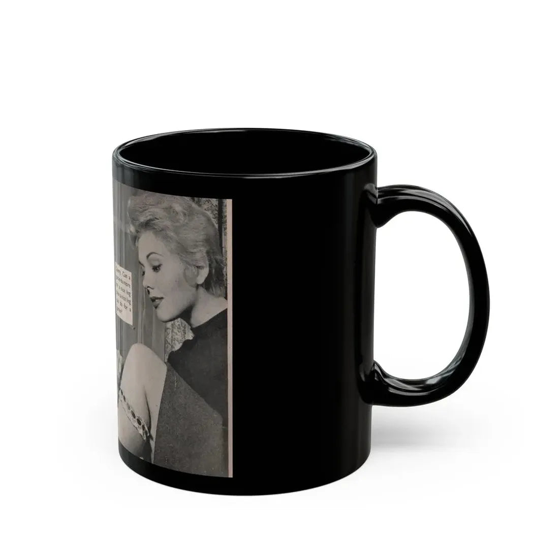 Kim Novak #159 - Scanned Mag. 66 Photos (Vintage Female Icon) Black Coffee Mug - Go Mug Yourself
