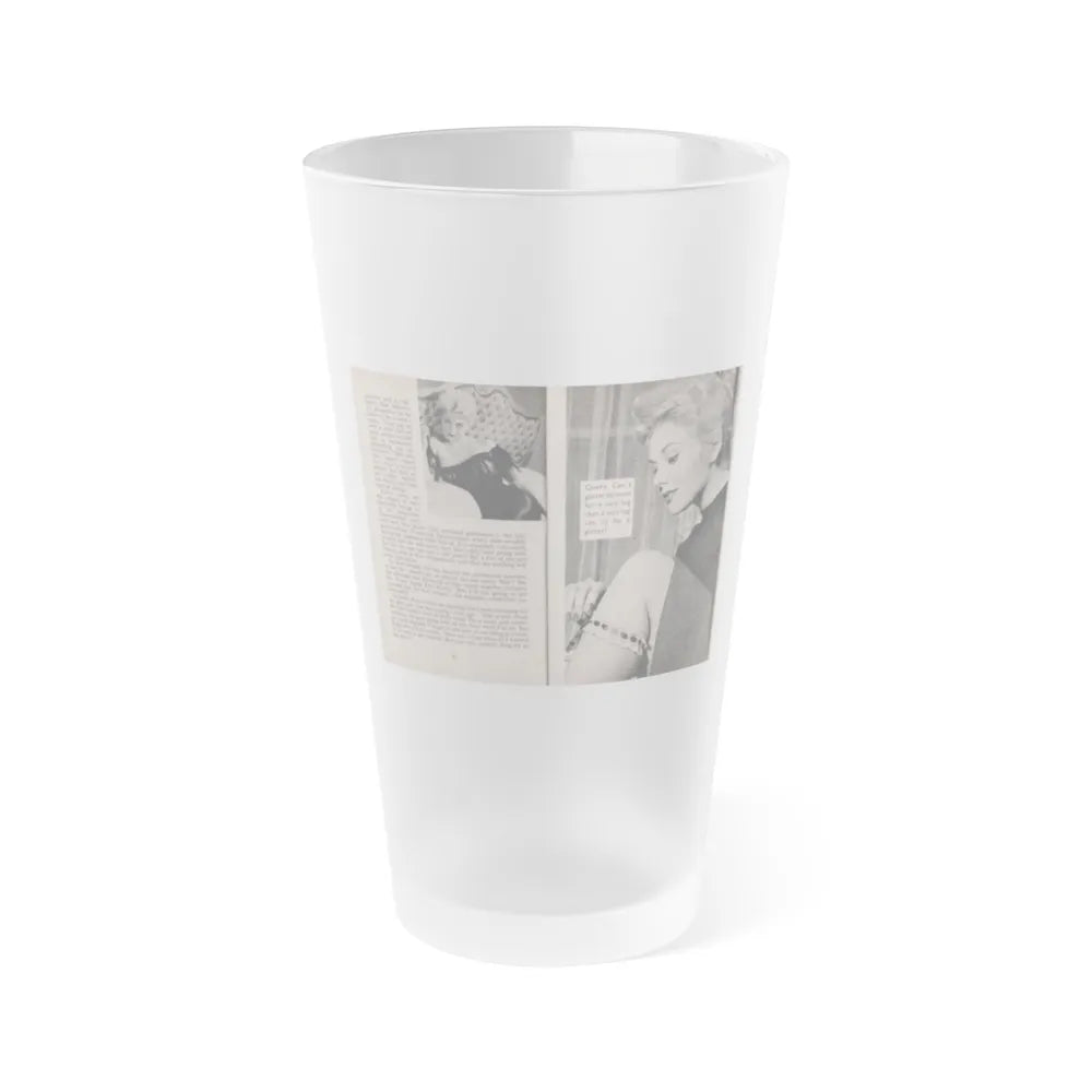 Kim Novak #159 - Scanned Mag. 66 Photos (Vintage Female Icon) Frosted Pint Glass 16oz-16oz-Frosted-Go Mug Yourself