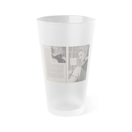 Kim Novak #159 - Scanned Mag. 66 Photos (Vintage Female Icon) Frosted Pint Glass 16oz-16oz-Frosted-Go Mug Yourself