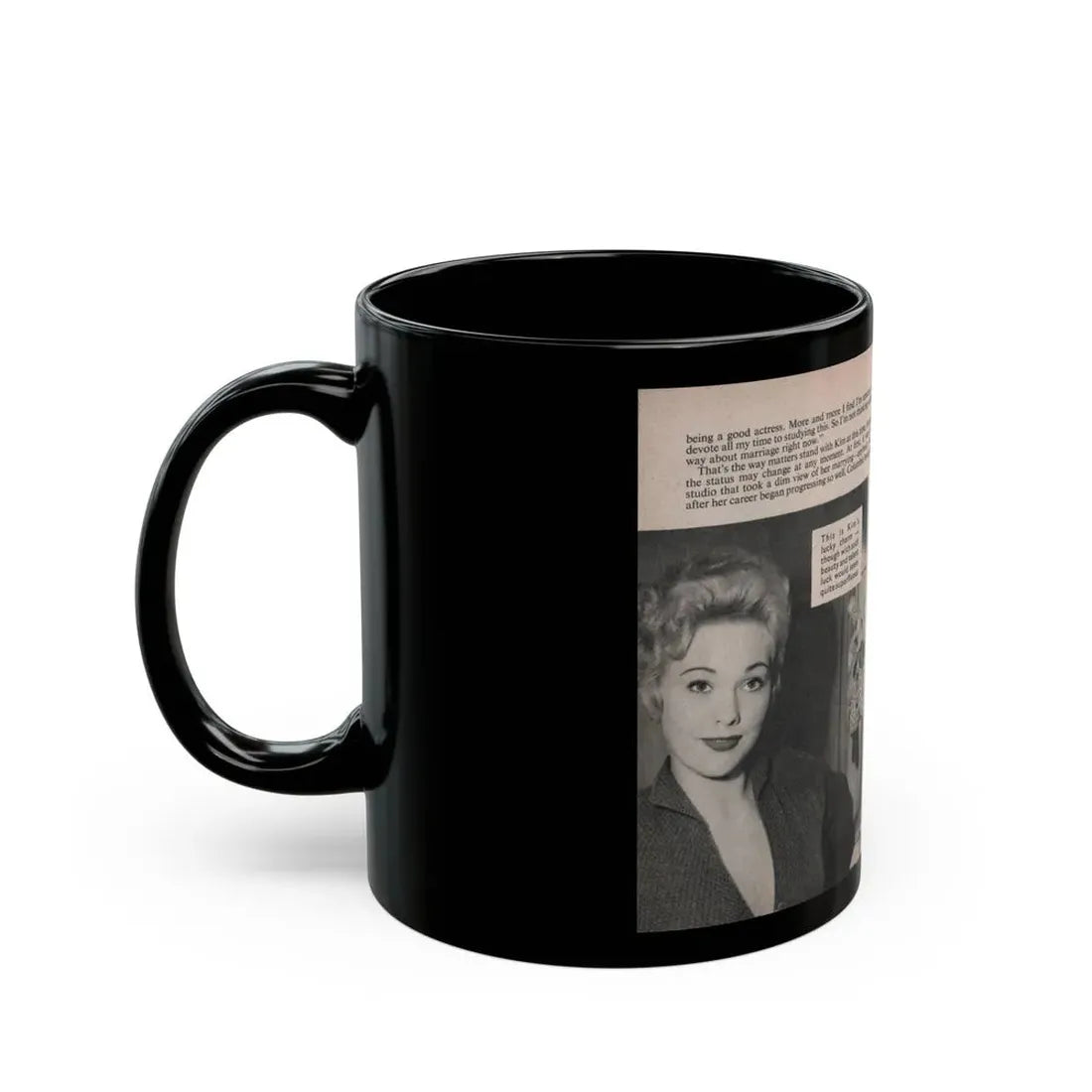 Kim Novak #160 - Scanned Mag. 66 Photos 1 (Vintage Female Icon) Black Coffee Mug - Go Mug Yourself