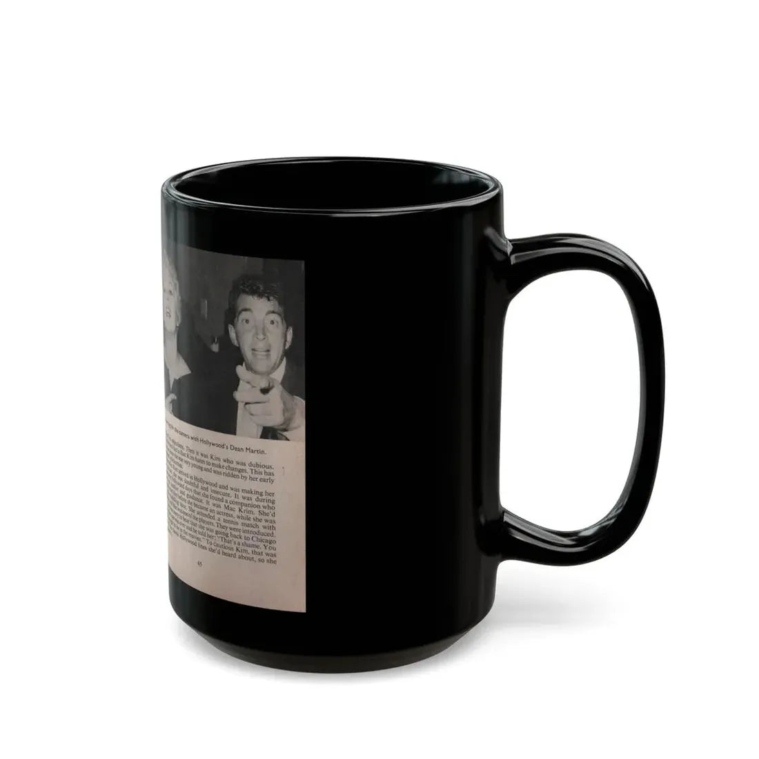 Kim Novak #160 - Scanned Mag. 66 Photos 1 (Vintage Female Icon) Black Coffee Mug - Go Mug Yourself