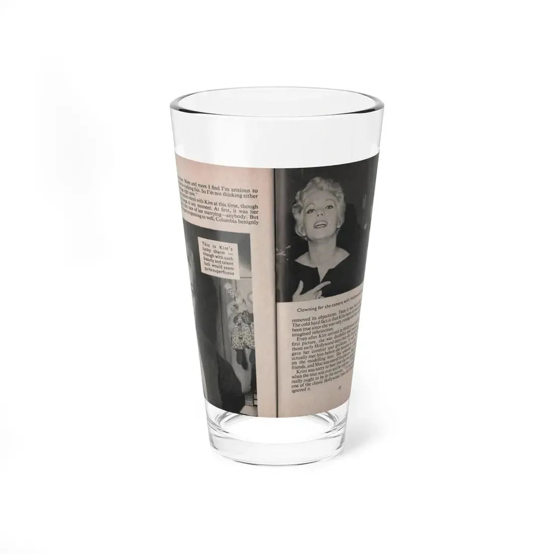 Kim Novak #160 - Scanned Mag. 66 Photos 1 (Vintage Female Icon) Pint Glass 16oz 16oz - Go Mug Yourself