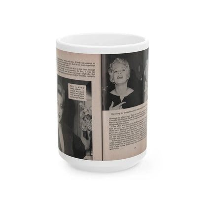 Kim Novak #160 - Scanned Mag. 66 Photos 1 (Vintage Female Icon) White Coffee Mug 15oz - Go Mug Yourself