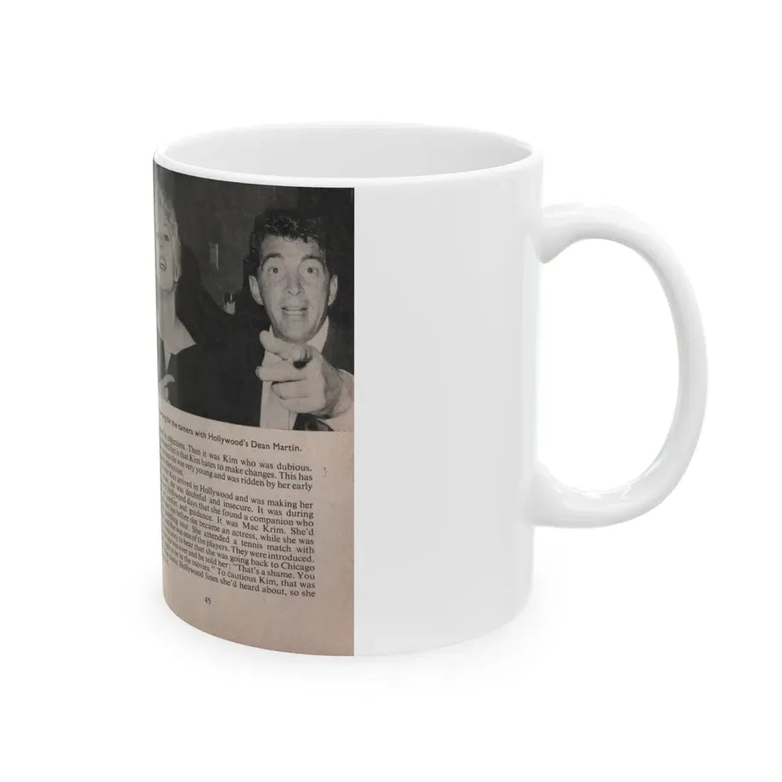 Kim Novak #160 - Scanned Mag. 66 Photos 1 (Vintage Female Icon) White Coffee Mug - Go Mug Yourself