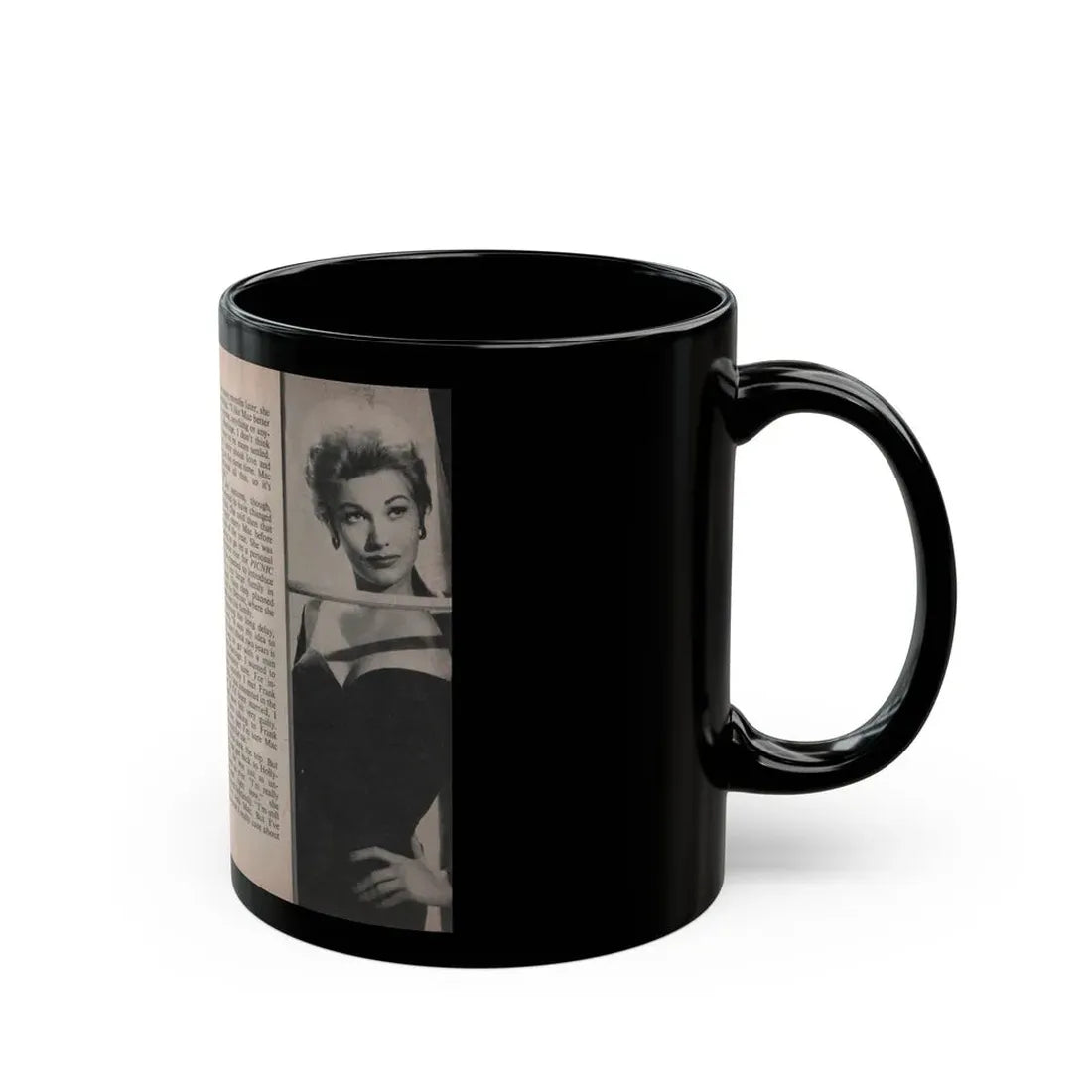Kim Novak #160 - Scanned Mag. 66 Photos (Vintage Female Icon) Black Coffee Mug - Go Mug Yourself
