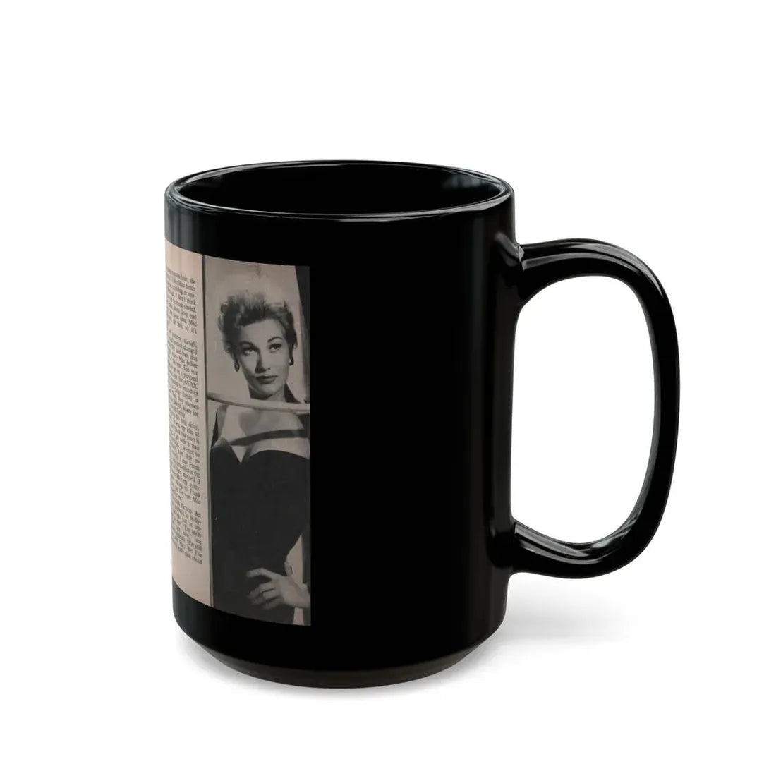 Kim Novak #160 - Scanned Mag. 66 Photos (Vintage Female Icon) Black Coffee Mug - Go Mug Yourself