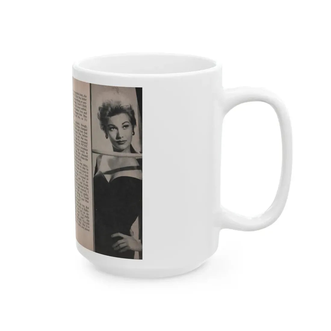 Kim Novak #160 - Scanned Mag. 66 Photos (Vintage Female Icon) White Coffee Mug - Go Mug Yourself