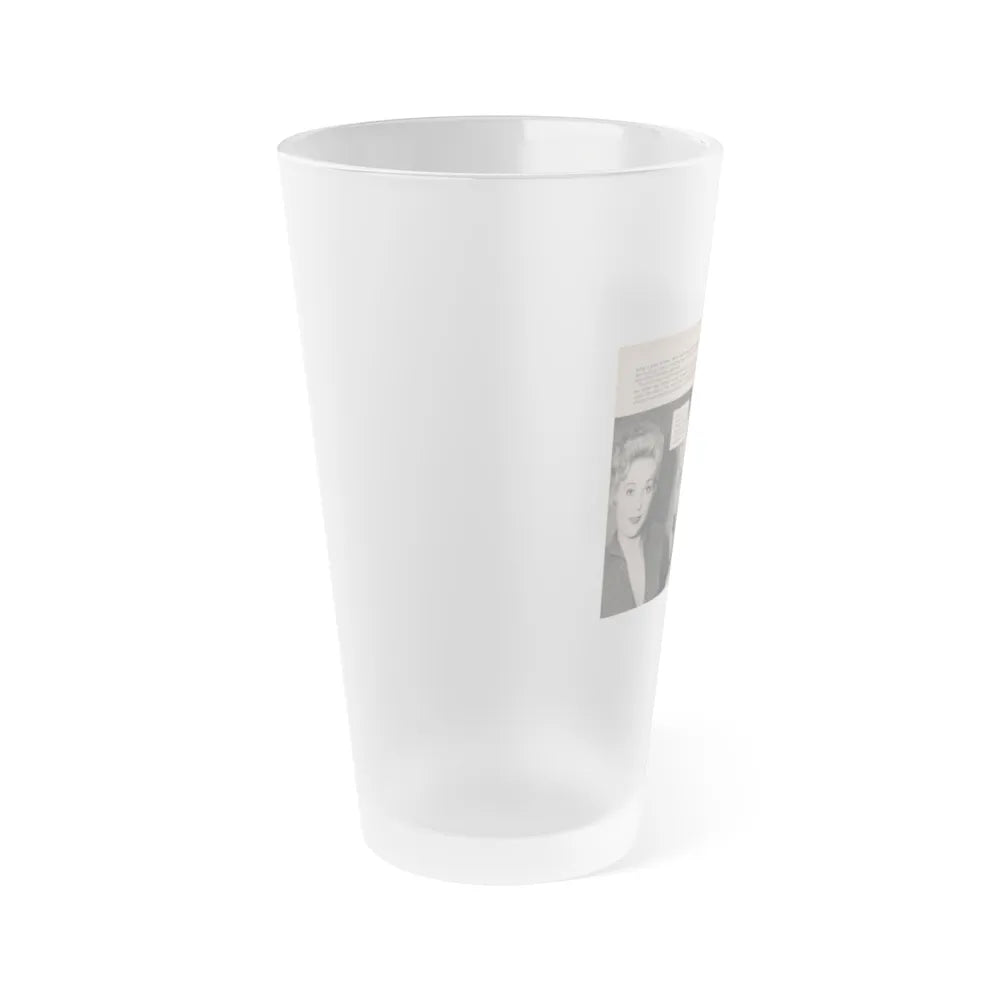 Kim Novak #160 - Scanned Mag. 66 Photos 1 (Vintage Female Icon) Frosted Pint Glass 16oz-Go Mug Yourself