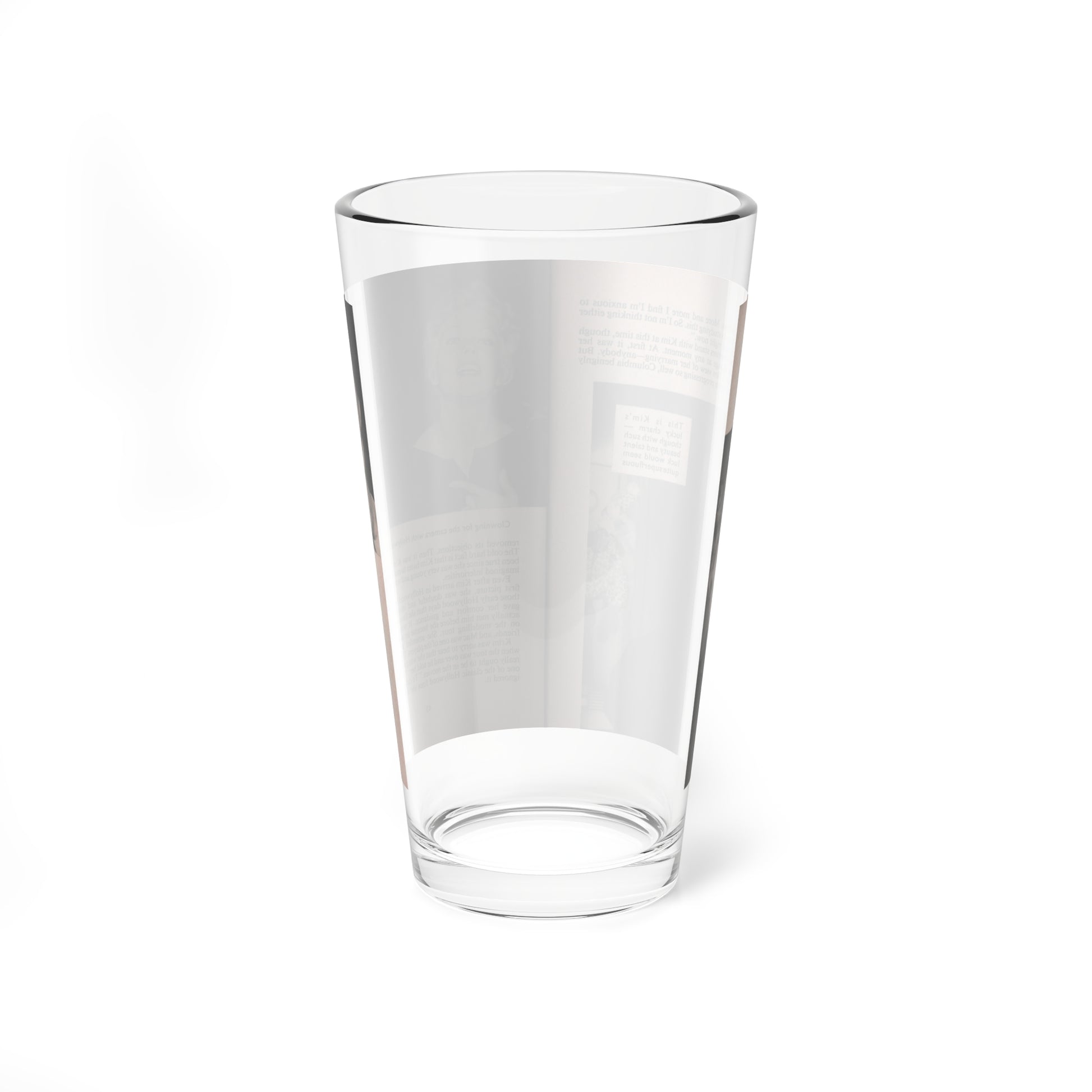 Kim Novak #160 - Scanned Mag. 66 Photos 1 (Vintage Female Icon) Pint Glass 16oz-Go Mug Yourself