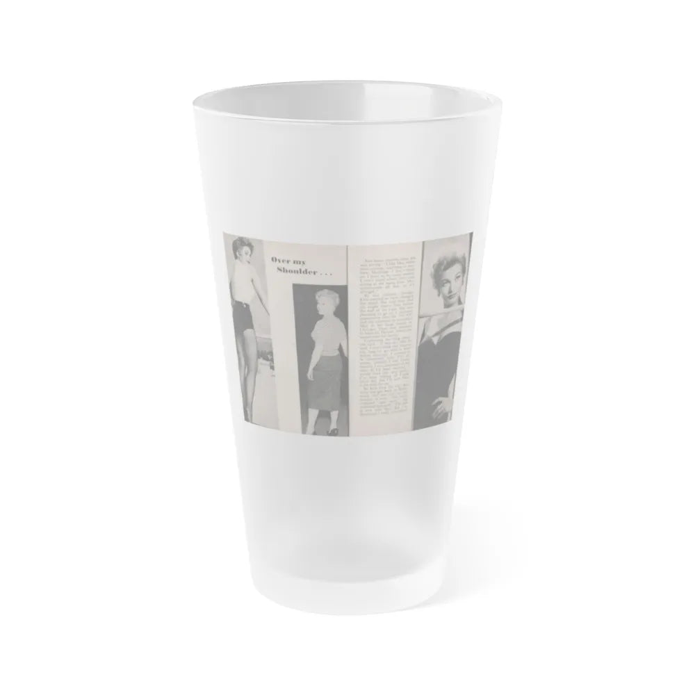 Kim Novak #160 - Scanned Mag. 66 Photos (Vintage Female Icon) Frosted Pint Glass 16oz-16oz-Frosted-Go Mug Yourself