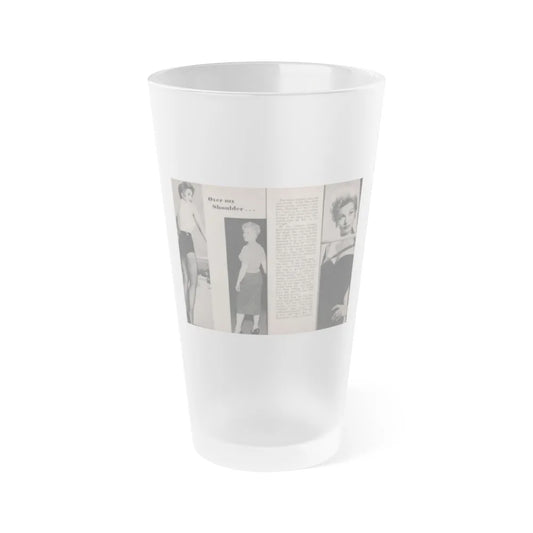 Kim Novak #160 - Scanned Mag. 66 Photos (Vintage Female Icon) Frosted Pint Glass 16oz-16oz-Frosted-Go Mug Yourself