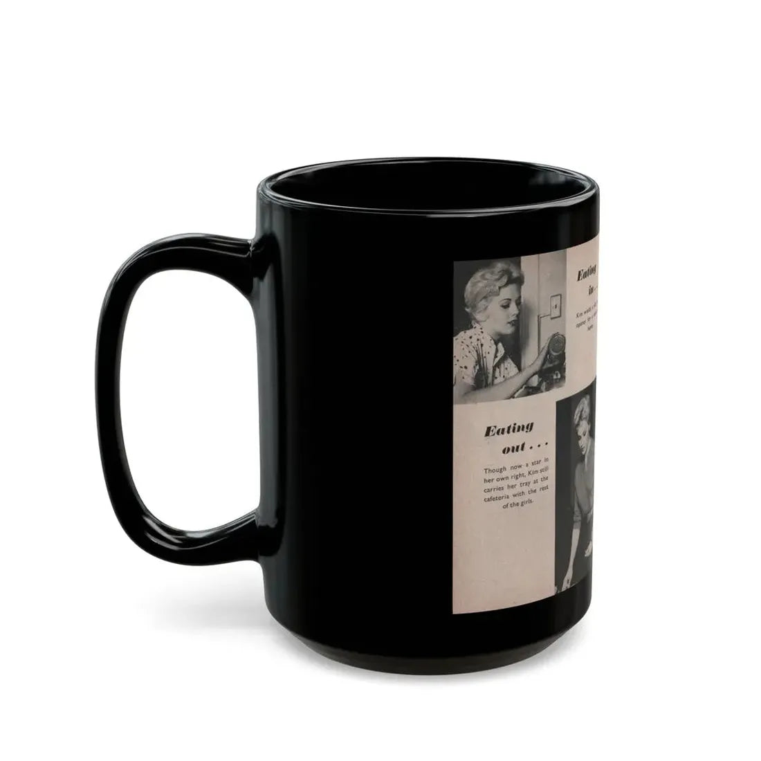 Kim Novak #161 - Scanned Mag. 66 Photos (Vintage Female Icon) Black Coffee Mug - Go Mug Yourself