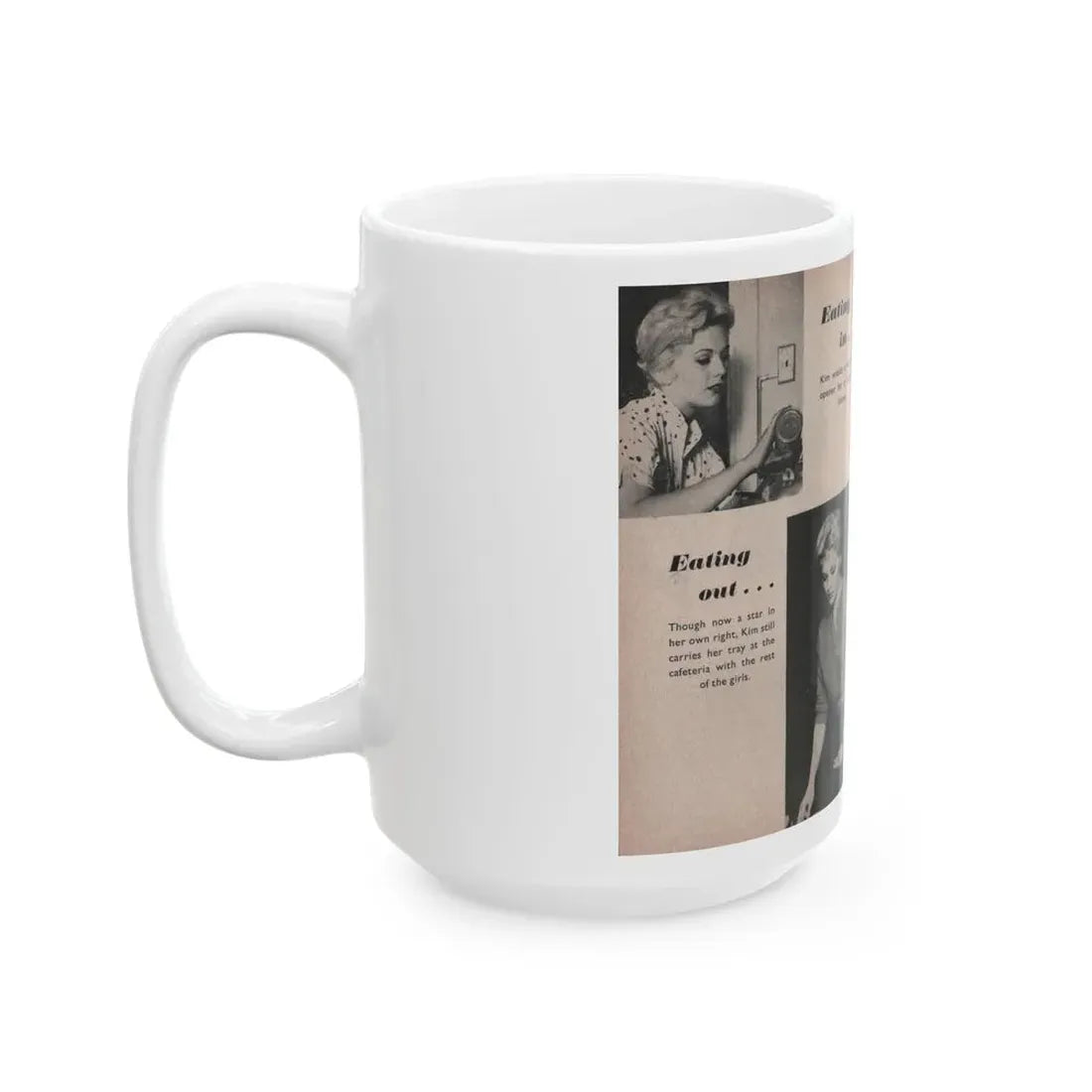 Kim Novak #161 - Scanned Mag. 66 Photos (Vintage Female Icon) White Coffee Mug - Go Mug Yourself
